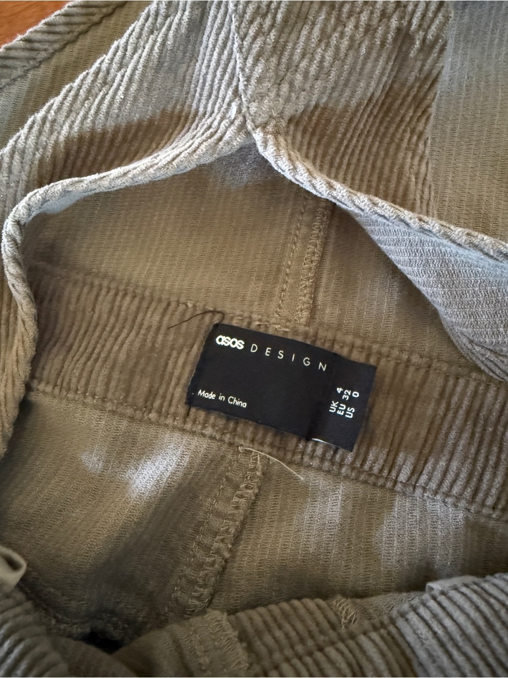 ASOS Corduroy Olive Green Overalls for Women - Picture 6 of 8